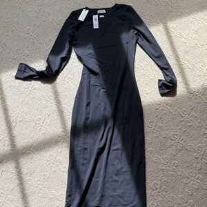 Aritzia Elegant Black Long Sleeve Dress